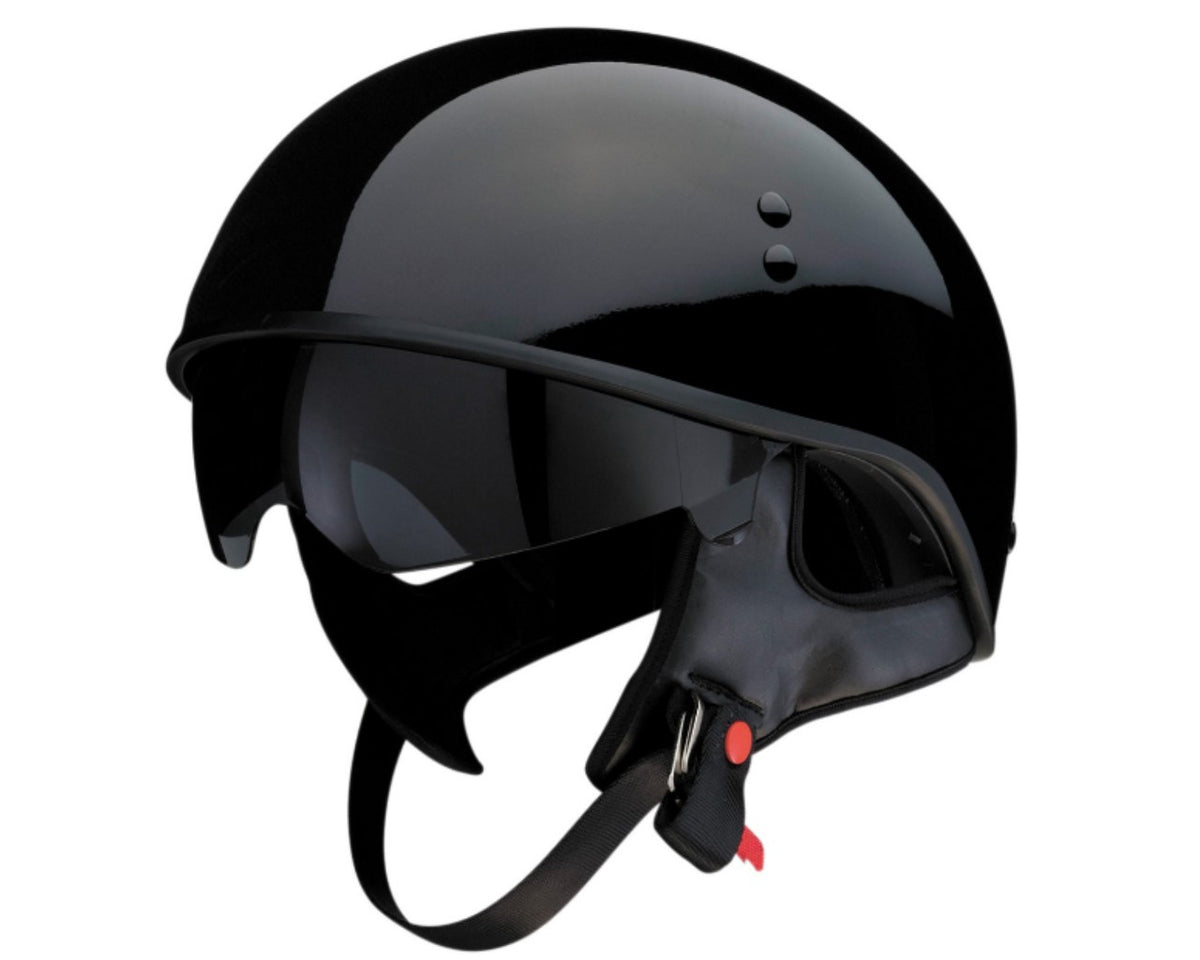 Z1R Vagrant Half Motorcycle Helmet Black
