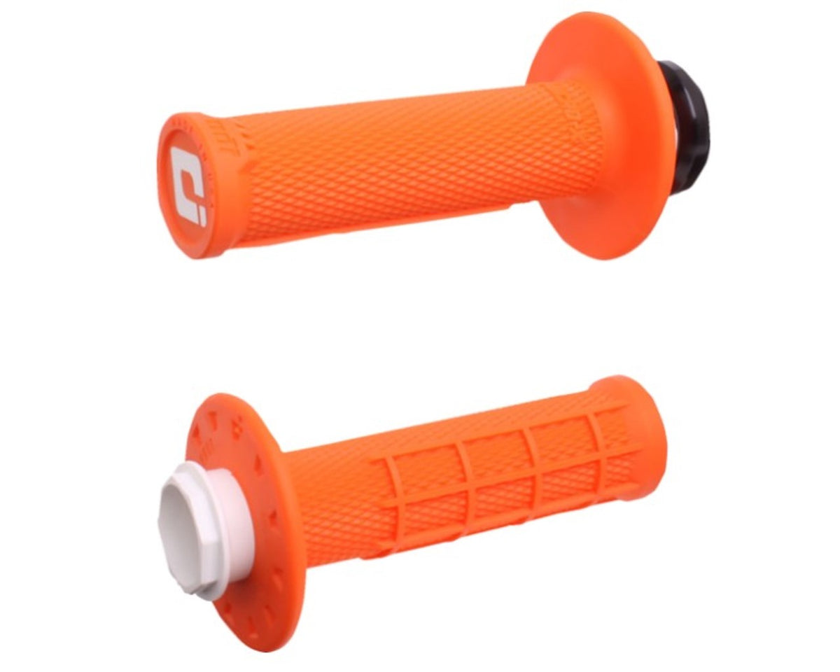 ODI Motorcycle Grips Micro-X Lock On Half Waffle Orange/Black H36MXO