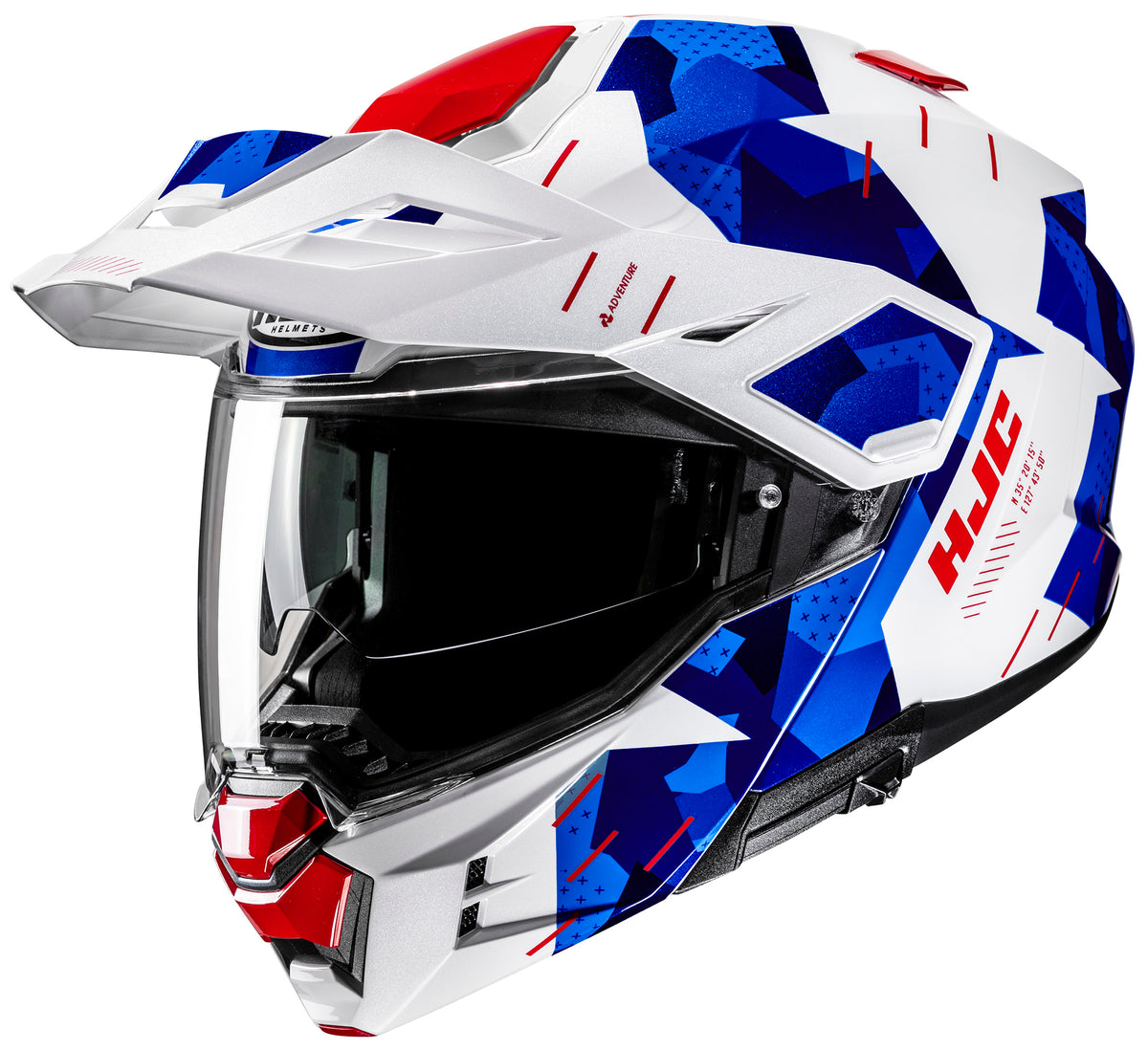 HJC I 80 Adventure Modular Helmet MC-21 Roki Red/White/Blue