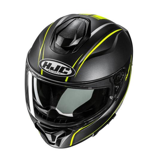 HJC C71 Motorcycle Full-Face Helmet Quez MC-3HSF Hi-Viz Gray
