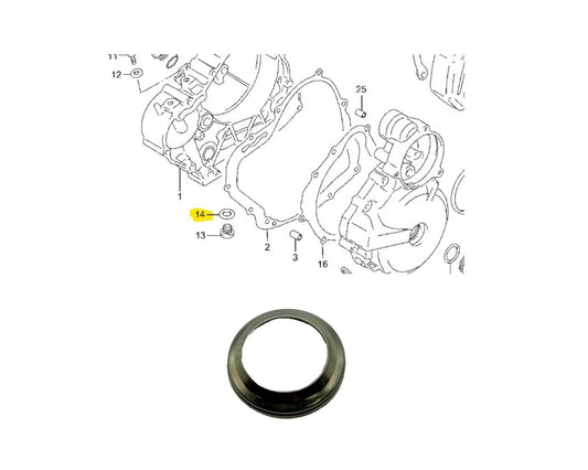 Suzuki Oil Drain / Oil Pipe Crush Washer Kit of 5 09168-10002