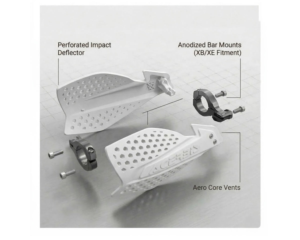 ZERO Motorcycles X-Ultimate Handguards Acerbis Kit XE XB White 10002993-01-F01
