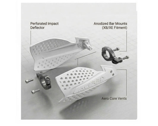 ZERO Motorcycles X-Ultimate Handguards Acerbis Kit XE XB White 10002993-01-F01