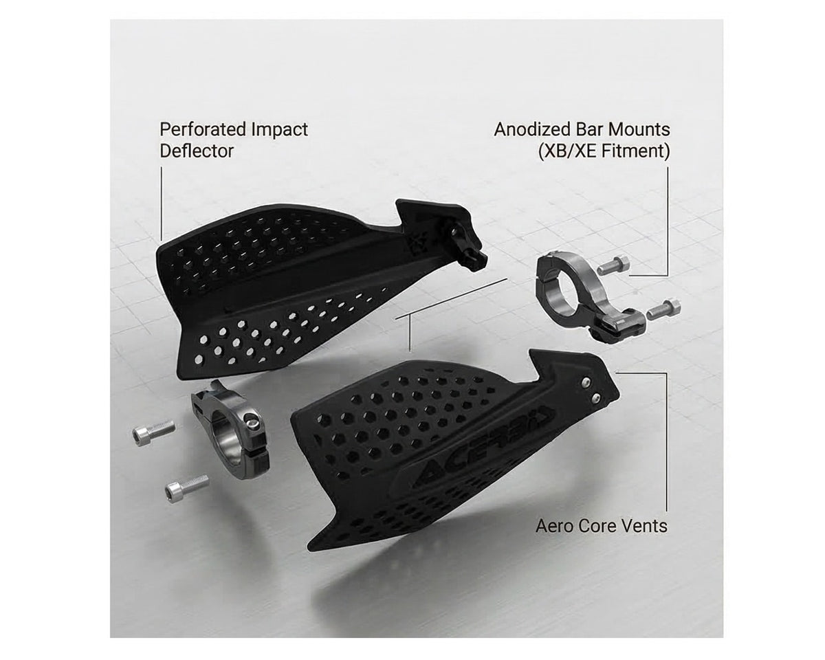 ZERO Motorcycles X-Ultimate Handguards Acerbis Kit XE XB Black 10002993-01-F02