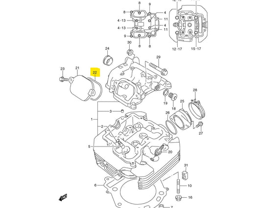 Kawasaki O-Ring, Inspection Valve Cover DR650 11177-44B01