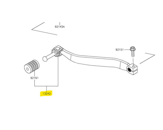 Kawasaki Gear Change Shift Lever 2022-2025 KLR650 13242-0252