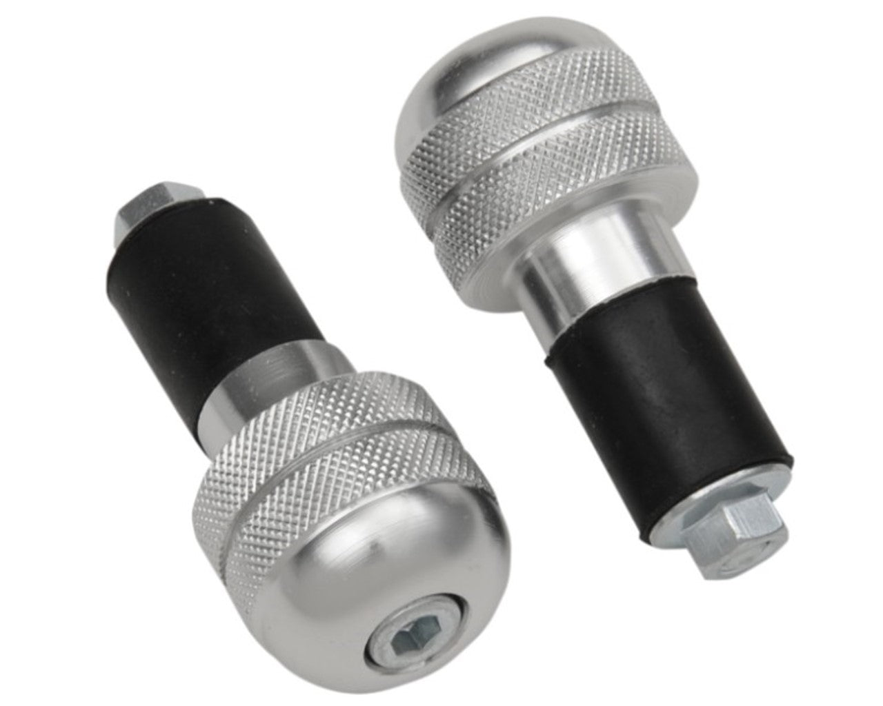 KCS Moto Anti-Vibration Handlebar End 7/8" Bars SILVER 156002