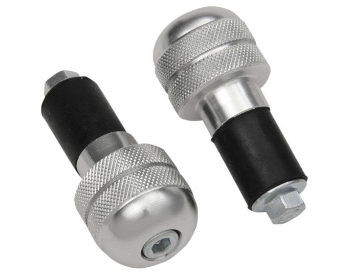 KCS Moto Anti-Vibration Handlebar End 7/8" Bars SILVER 156002