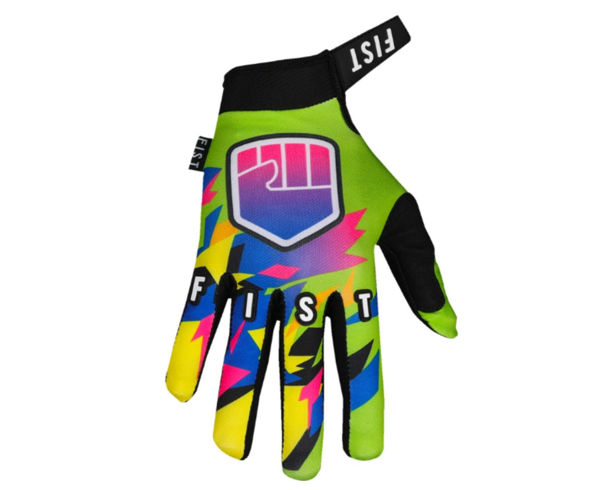 Fist Strapped 90's Motorcycle Gloves Black
