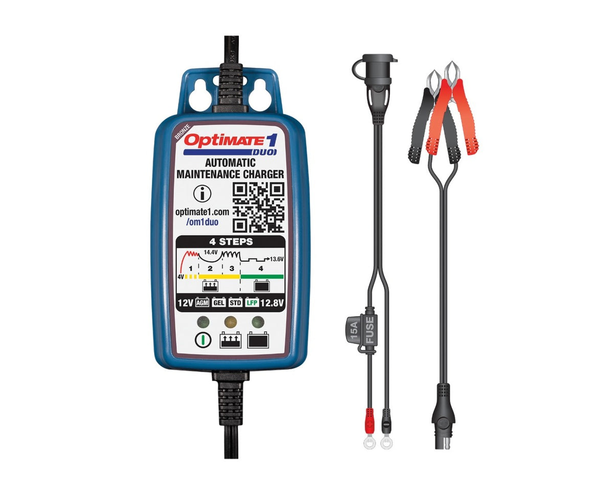 Optimate 1 DUO Powersports Charger & Maintainer TM409