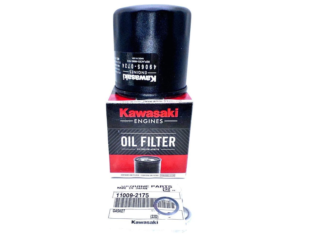 Kawasaki OEM Factory Oil Filter & O-Ring Drain Kit KAF400 Mule SX XC 600 610 49065-0724 92055-0892