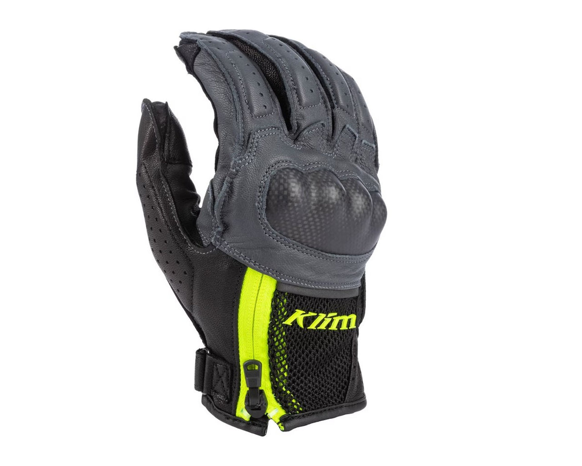 KLIM Induction Vented Motorcycle Glove Asphalt Hi-VIZ