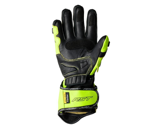 RST Tractech EVO 4 Leather Sport Motorcycle Gloves H-Viz