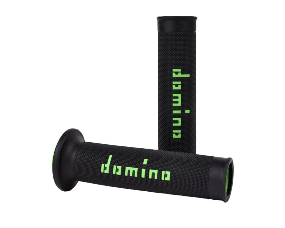 Domino Racing MotoGP Motorcycle Grip Pair 7/8" Black/Green 58-2275