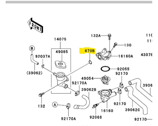 Kawasaki OEM O-Ring 20mm 670B2020