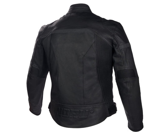 Noru Tetsuo Leather Motorcycle Riding Jacket Black