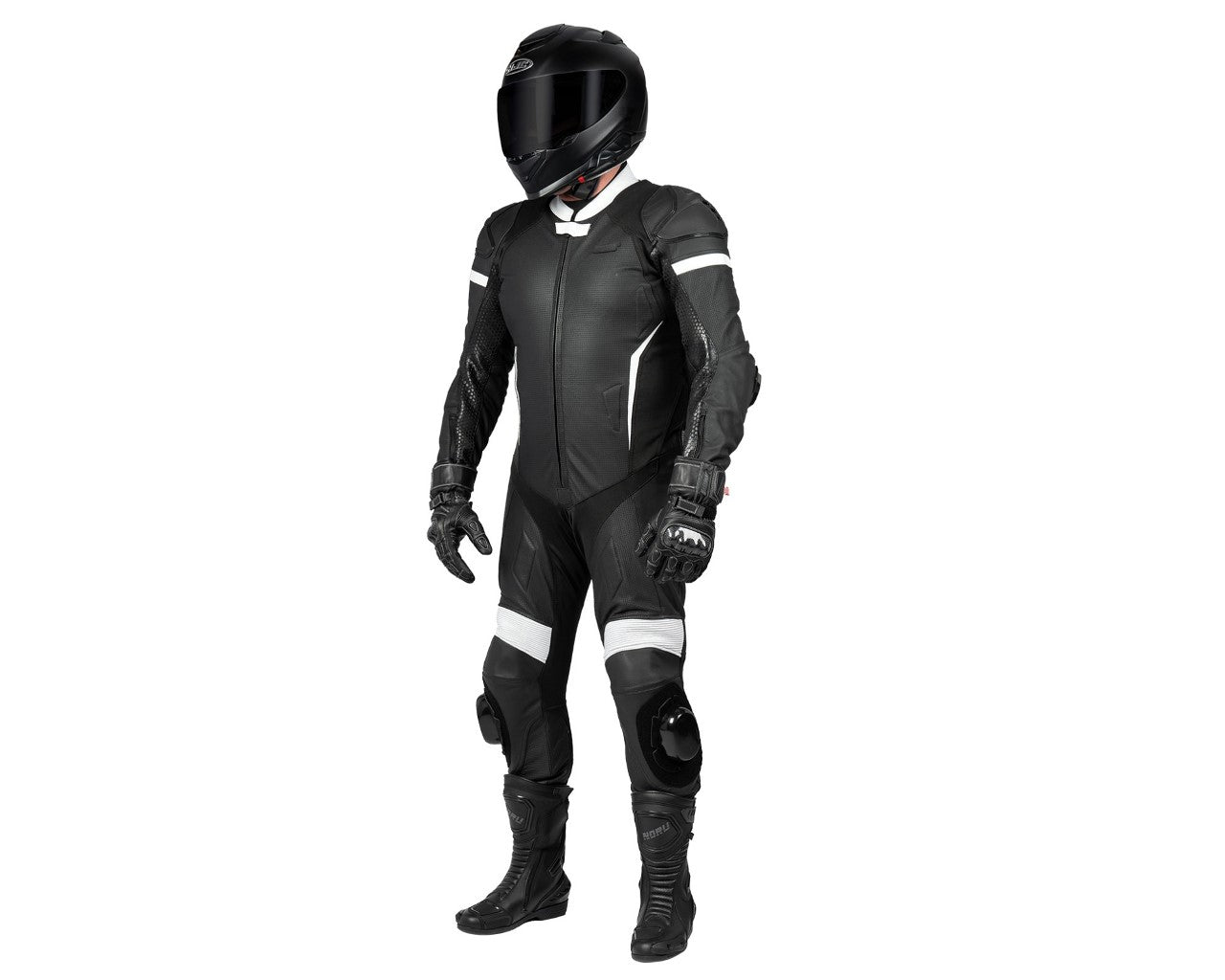 Noru Twenty-Eight 1 Piece Full Race Track Suit Black/White