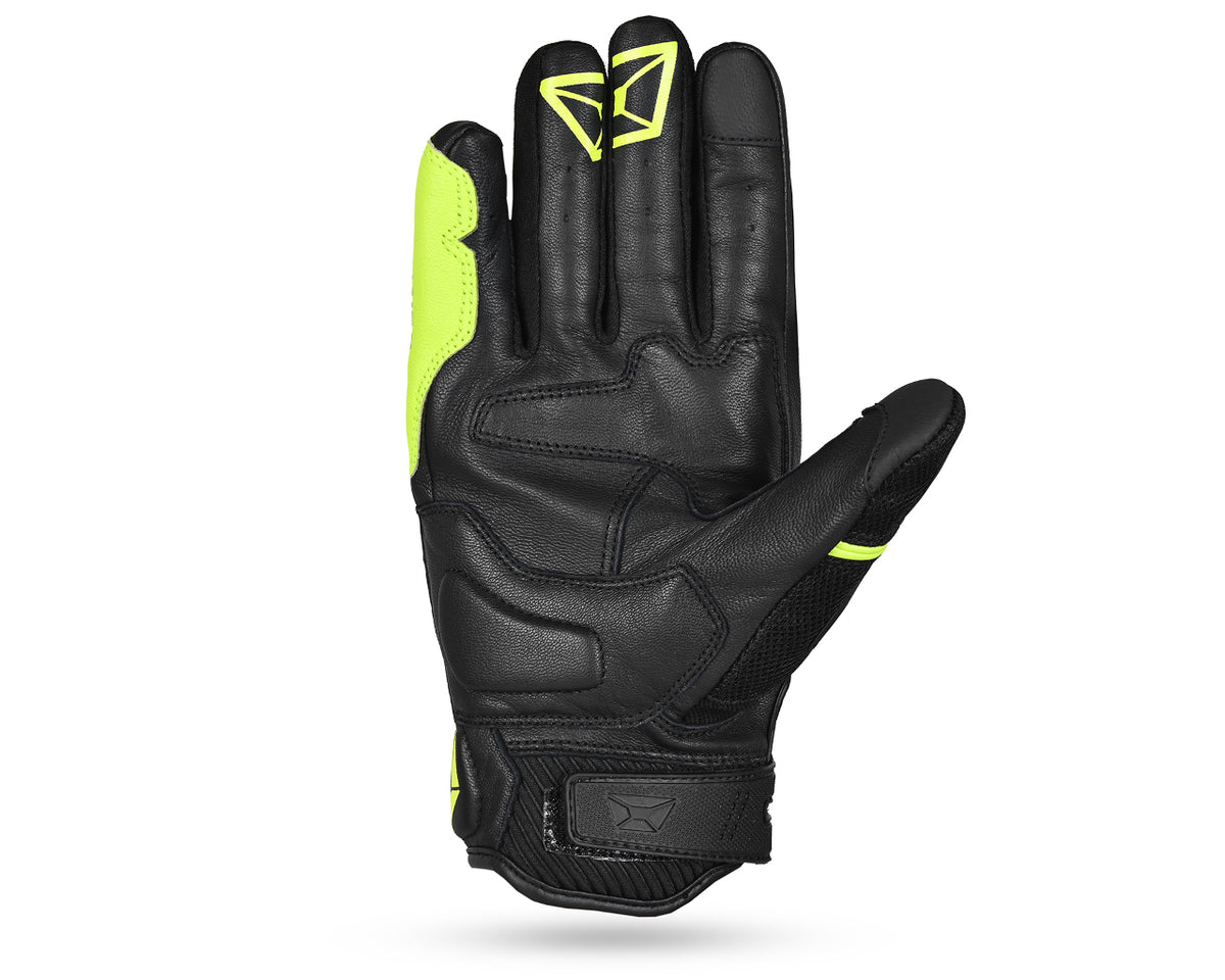 Cortech Sonic-Flo Motorcycle Street Bloves Carbon Fiber H-Viz Black