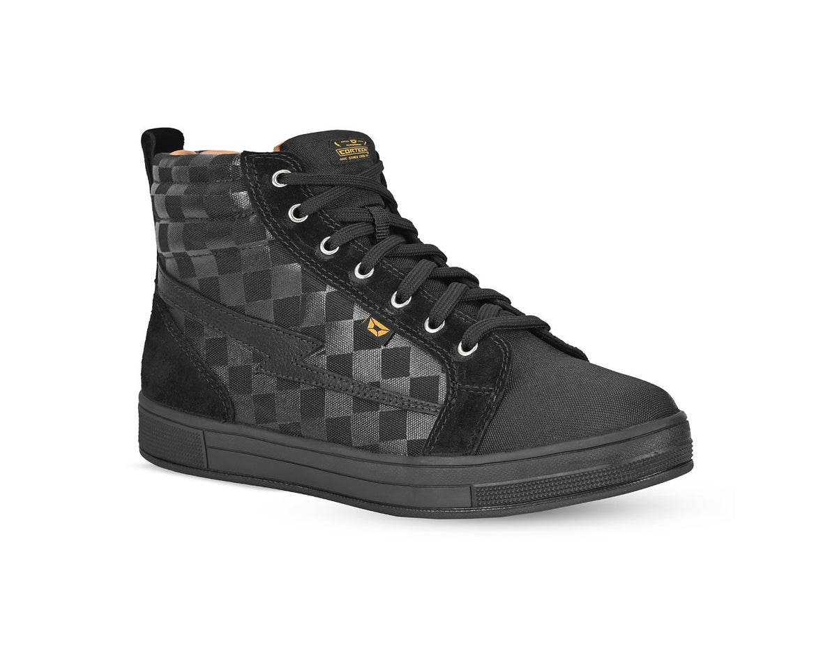 Cortech Slayer Canvas Riding Shoe Checkered Black