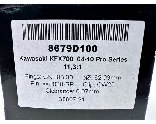 Wossner Piston Kit 1.0mm Oversize Kawasaki KFX700 8679D100
