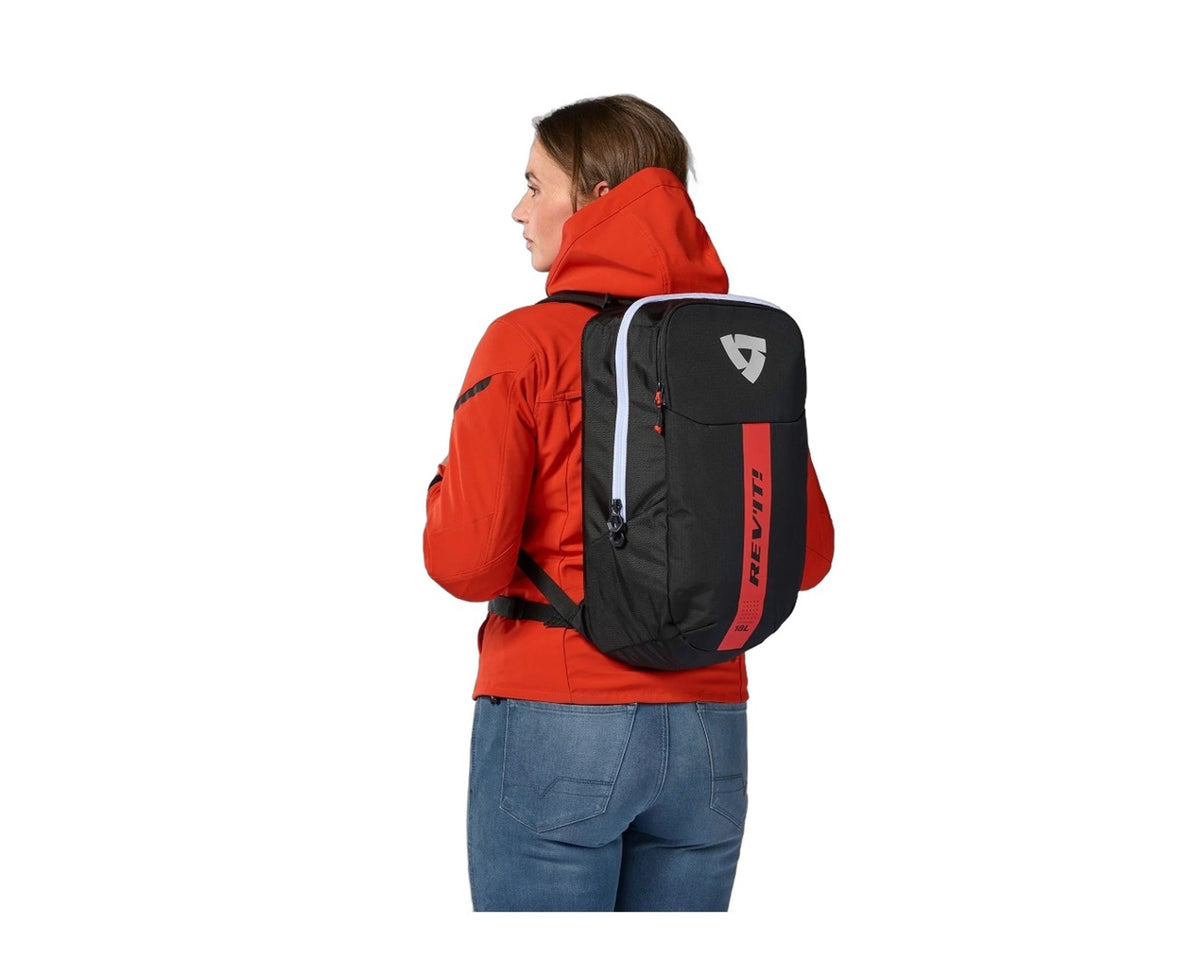 Rev'it Backpack Traject 18 Litre Black/Red Compact FLU013