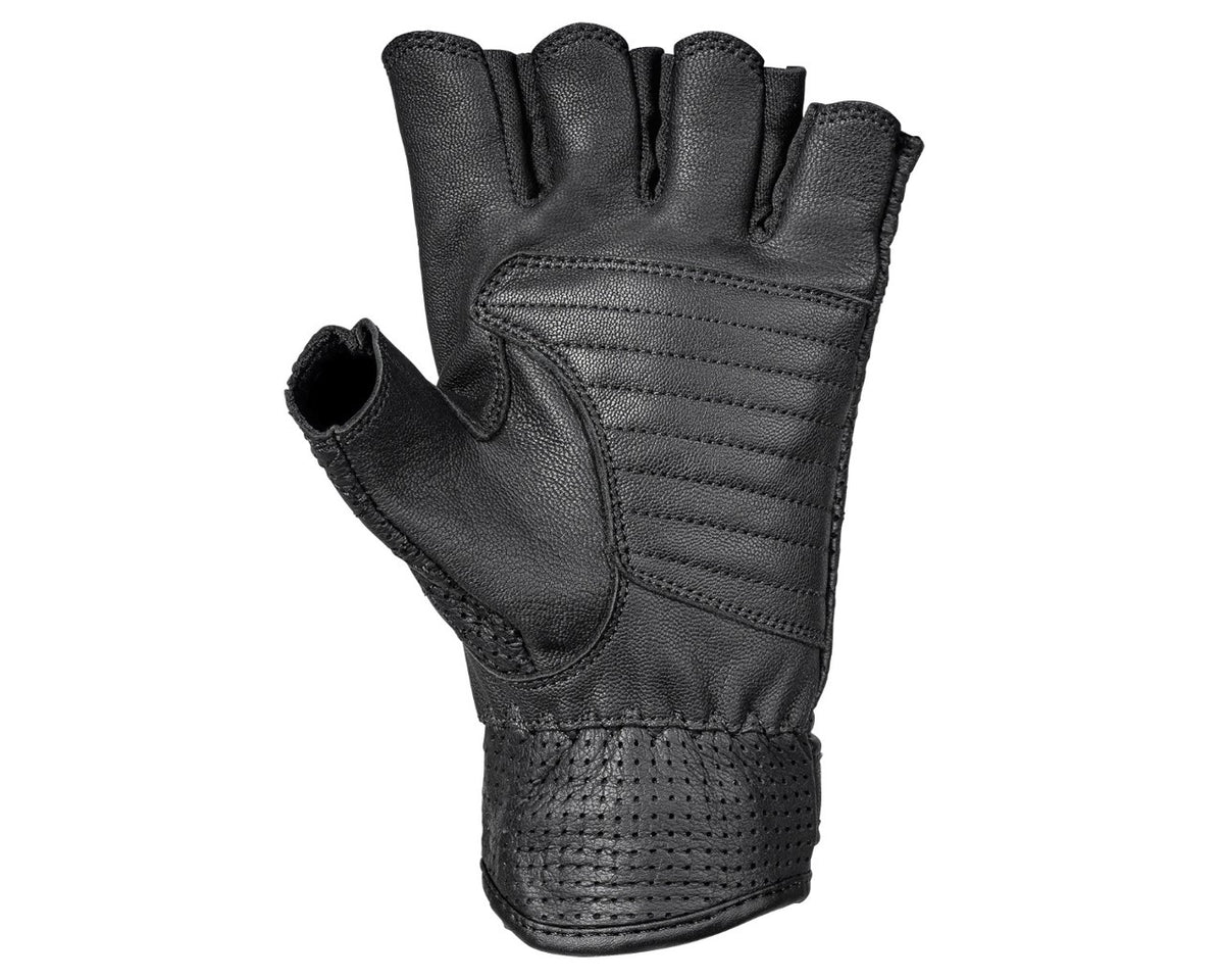 Noru KOTE Leather Fingerless Gloves Black