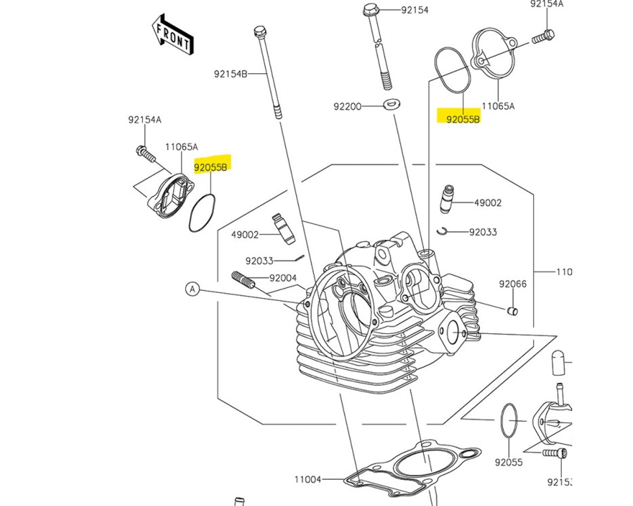Kawasaki Valve Cover O-Ring KLX140 92055-1697