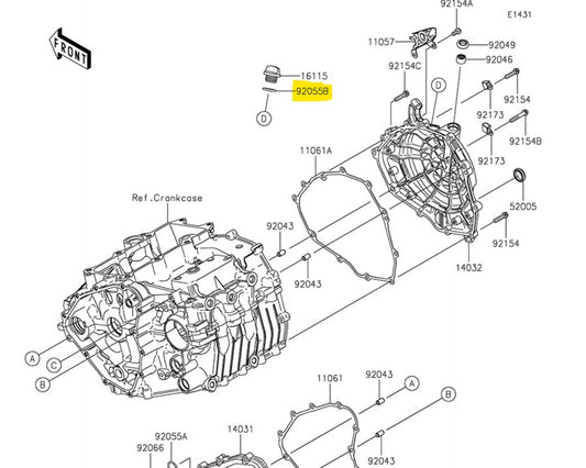 Kawasaki Oil Filler Cap O-Ring Mutiple Fit Models 92055-1777