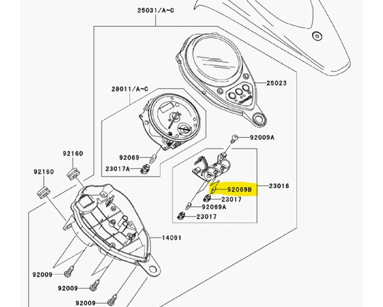 Kawasaki OEM Indicator Bulb 12 Volt VN1500 VN900 & More 92069-1117