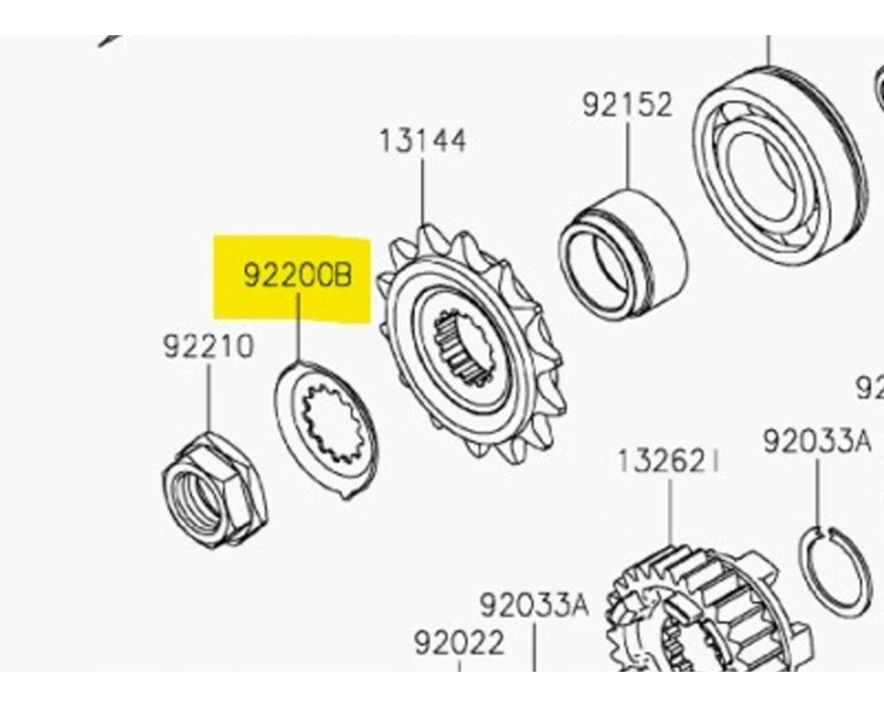 Kawasaki OEM Front Sporcket Washet Kit of 2 Ninja 400 500 650 Z400 Z500 92200-1932-KIT1