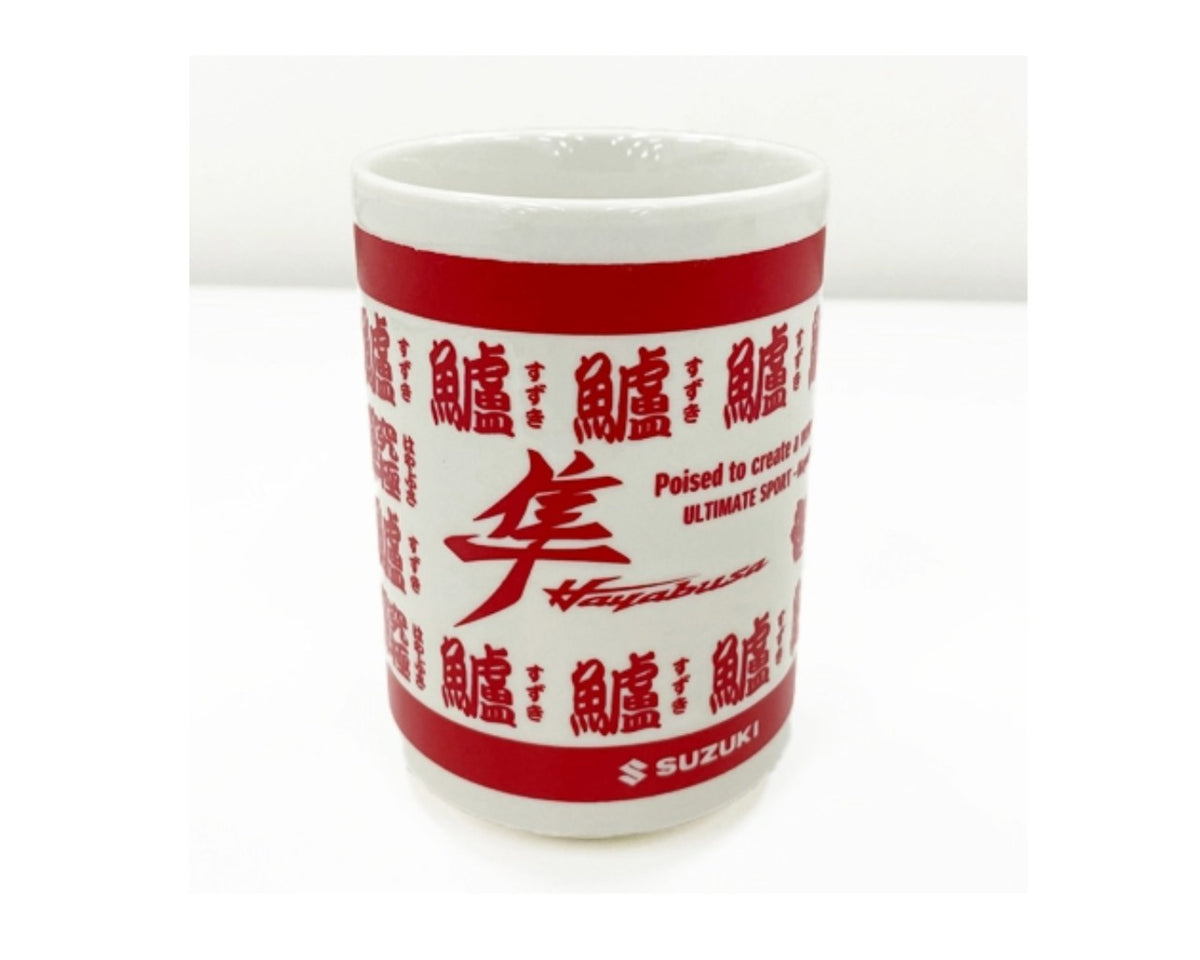 Suzuki Yunomi Red Hayabusa Logo 8oz Porcelain Mug 99000-79NM0-283