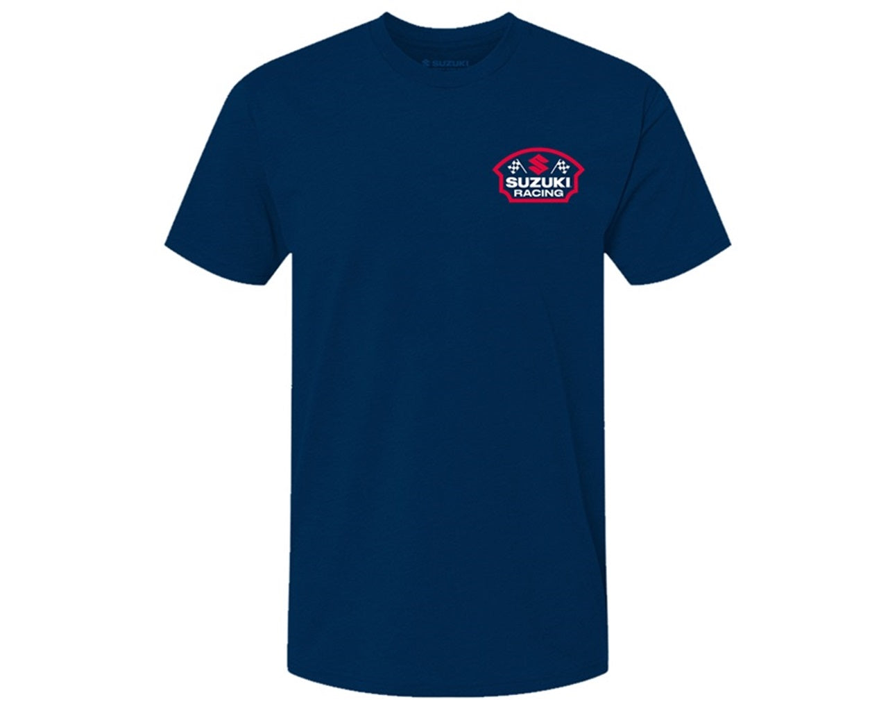 Suzuki Racing Checkered Flag T-Shirt Navy