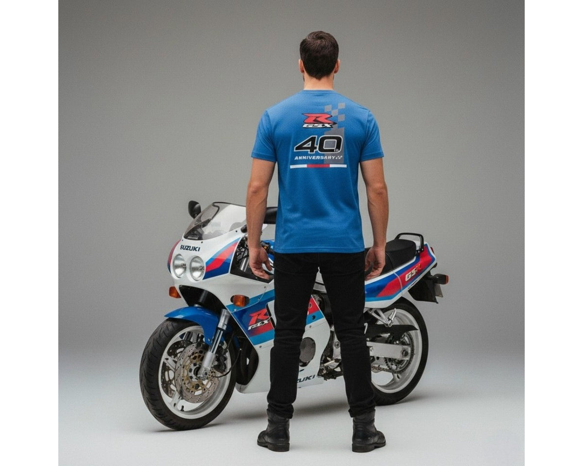 Suzuki GSX-R 40th Anniversary T-Shirt Limited Edition Blue