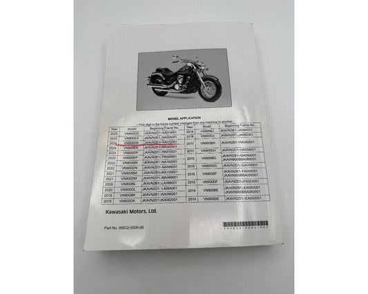 Kawasaki OEM Factory Service Manual - Used VN900 Vulcan 900 99832-0007-06-USED