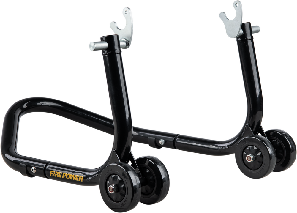 Fire Power Front / Rear Paddock Motorcycle Stand Black 56-08200