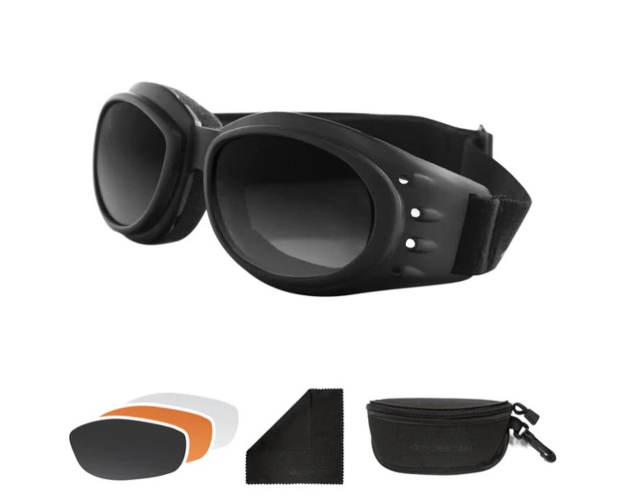 Bobster Cruiser II Goggle Matte Black- Interchangeable Lens BCA2031AC – Koup's Cycle Shop