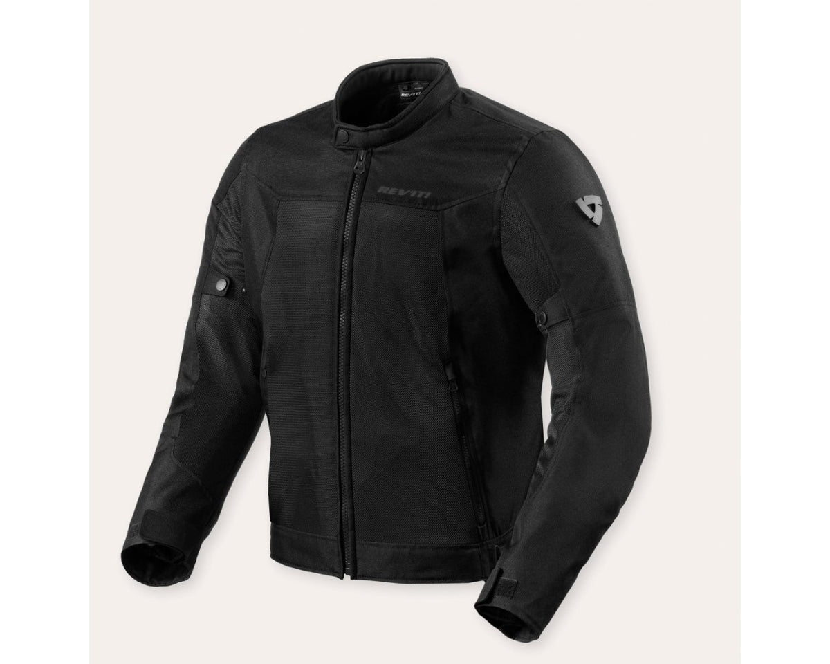 REV'IT! Men's Eclipse 2 Mesh Motorcycle Jacket, Black Black