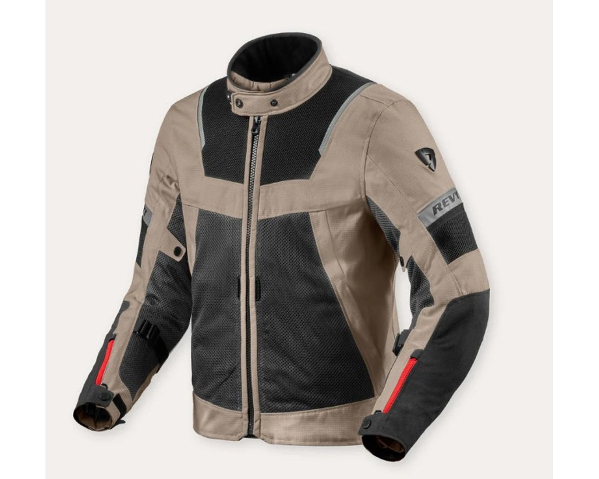 REV'IT! Men's Tornado 4 H2O Adventure Touring Motorcycle Jacket, Sand/Black Black