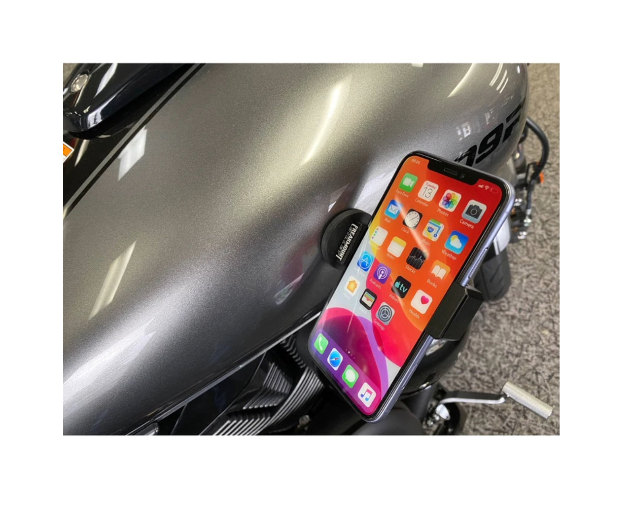 Freakmount Billet Adjustable Motorcycle Magnetic Cell Phone Holder - BLACK
