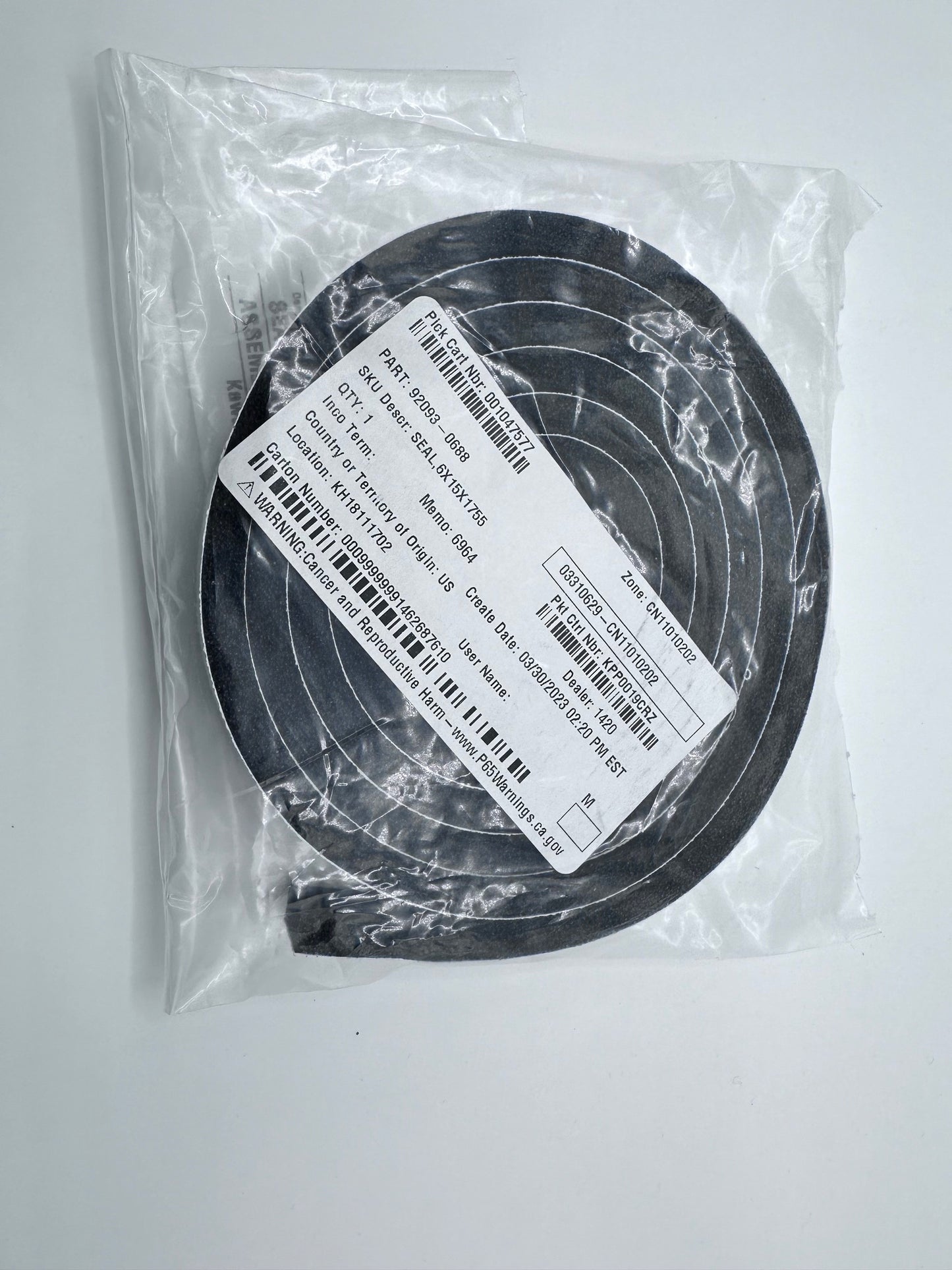 Kawasaki Hood Cover Seal Mule SX 92093-0688
