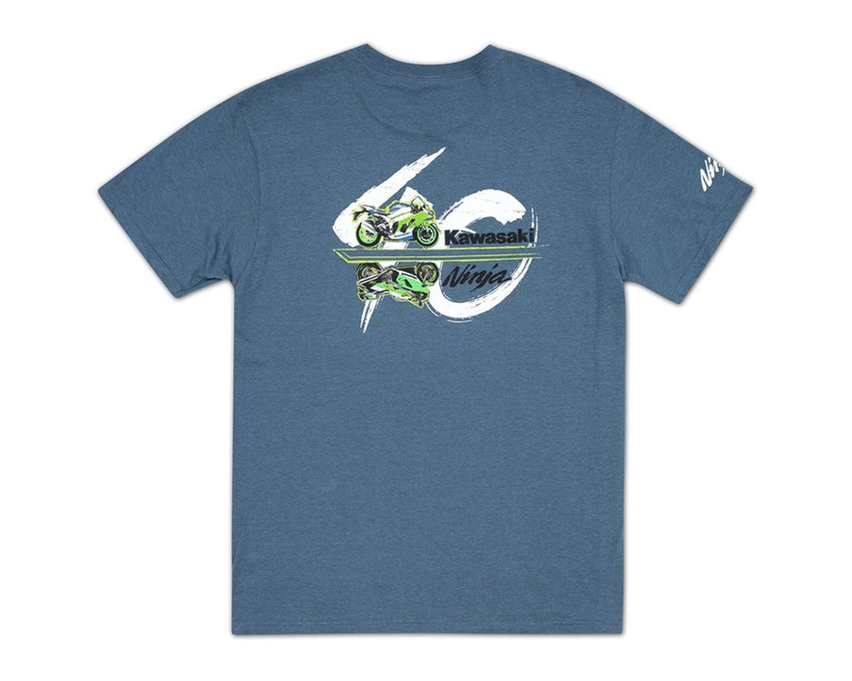 Kawasaki Ninja 40 Years T-Shirt Blue