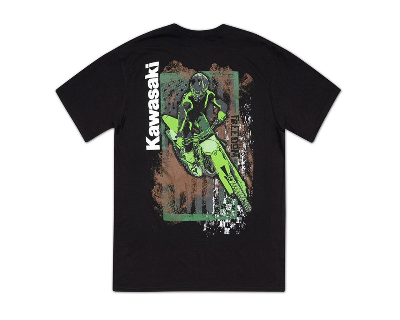 Kawasaki Checkered Flag Shirt Black