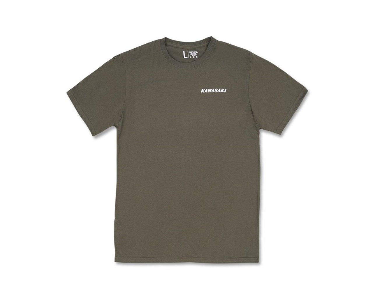 Kawasaki Heritage USA Flag T-Shirt Adult Grey