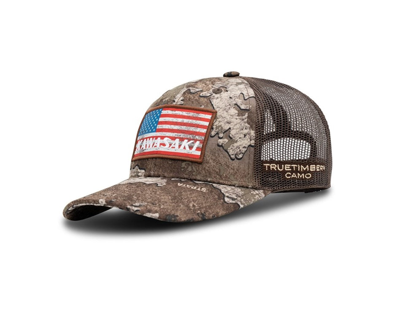 Kawasaki Strata Heritage USA Baseball Cap Mesh Adult Camo K005-4141-GNNS