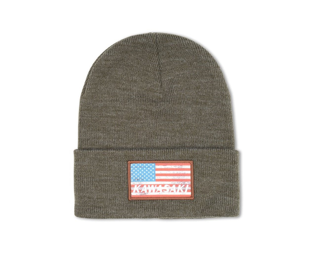 Kawasaki Heritage USA Flag Knit Beanie Gray K005-4535-OLNS
