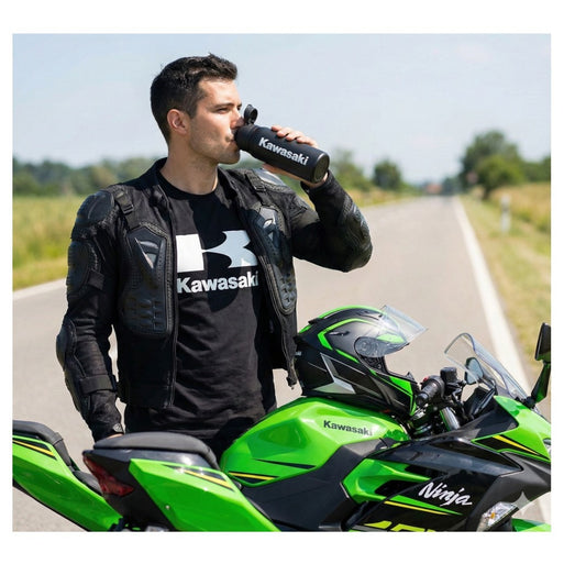 Kawasaki 32oz Freesip Insulated Stainless Steel Tumbler Black K065-9060-BKNS