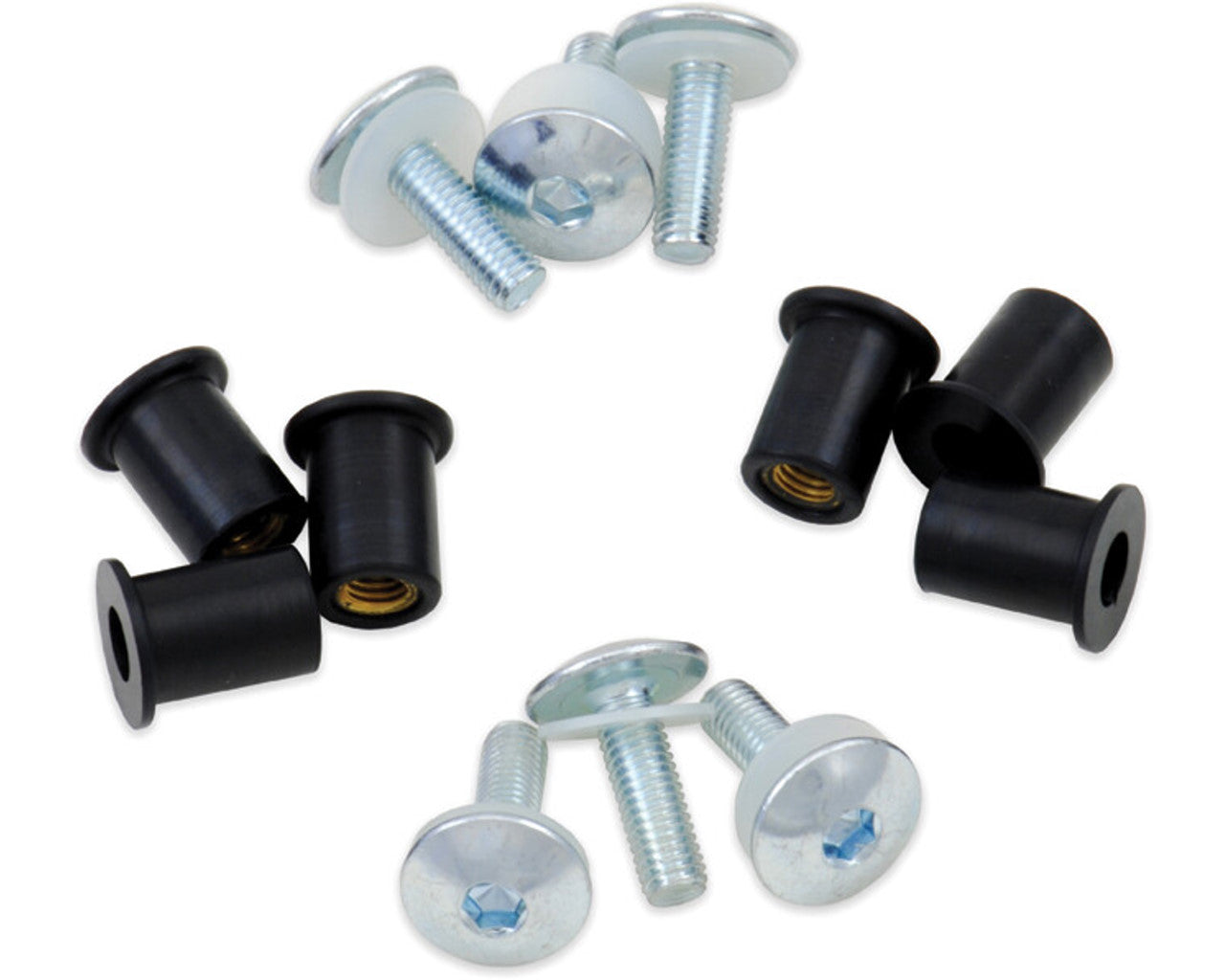 ProBoltUSA Sportbike Windshield Fastner Kit with Wellnuts 5mm bolts 020-00114
