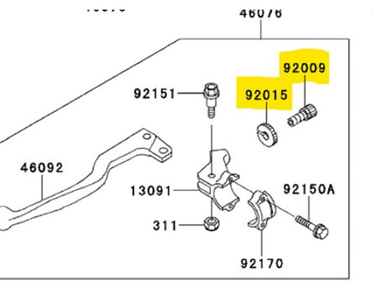 Moose Universal Clutch Brake Lever Cable Adjuster with Nut 8mm x 1.25 pirch 0615-0181
