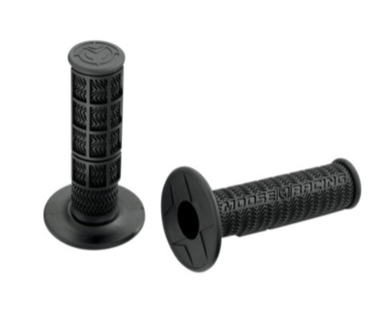 Moose Racing Flange Style Stealth MX Grips Black 7/8" handlebars 0630-0390