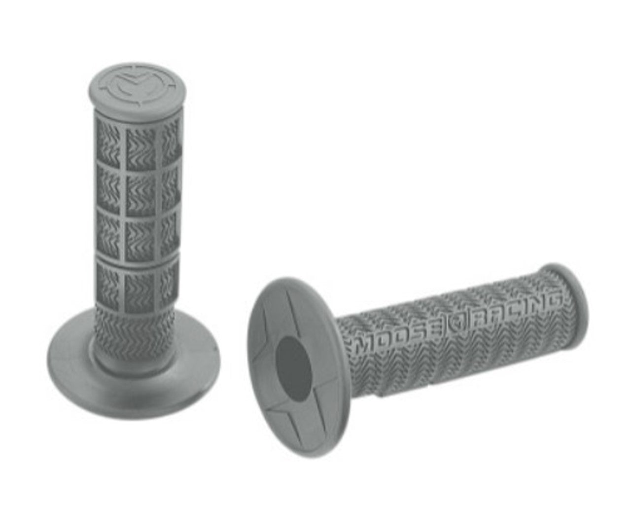 Moose Racing Flange Style Stealth MX Grips Grey 7/8" handlebars 0630-0391